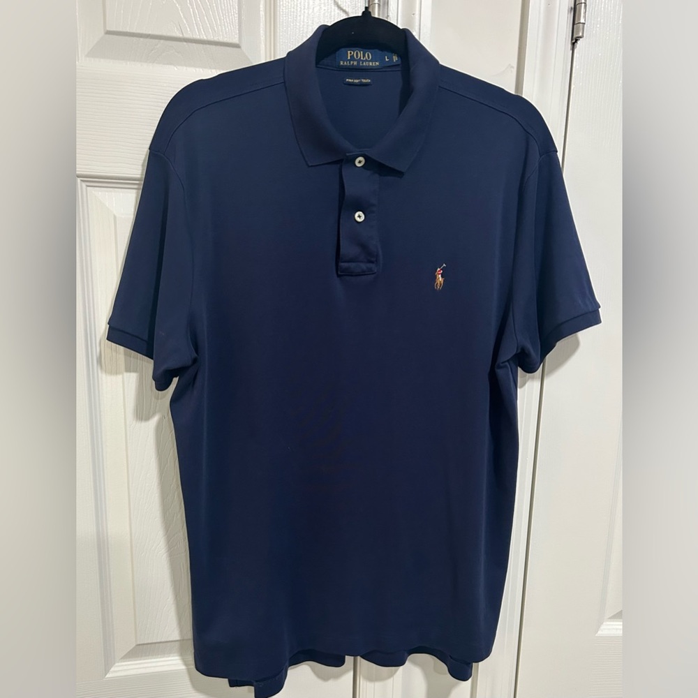 Ralph Lauren Blue Polo Shirt Classic Style
